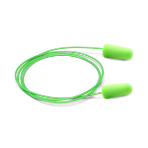 6900 Pura-Fit Foam Earplugs, Foam, Bright Green, Corded 100/bx