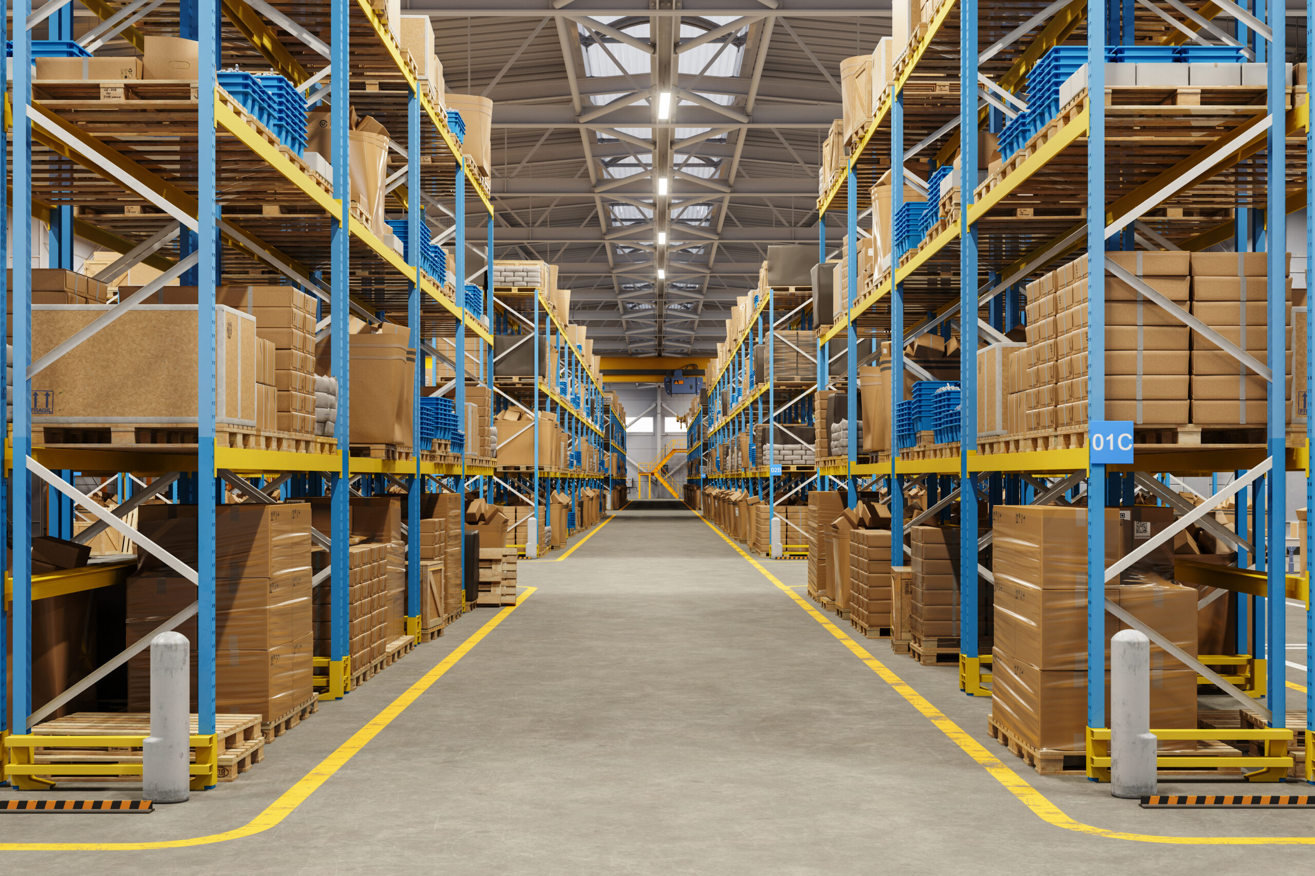 Commercial warehouse storage